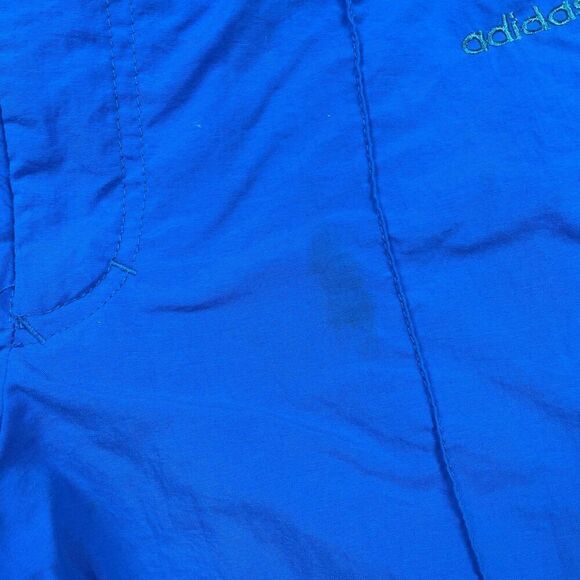 Vintage Adidas Pants Mens Medium Blue Trefoil Ankle Zip 90s Straight Retro - Picture 4 of 11